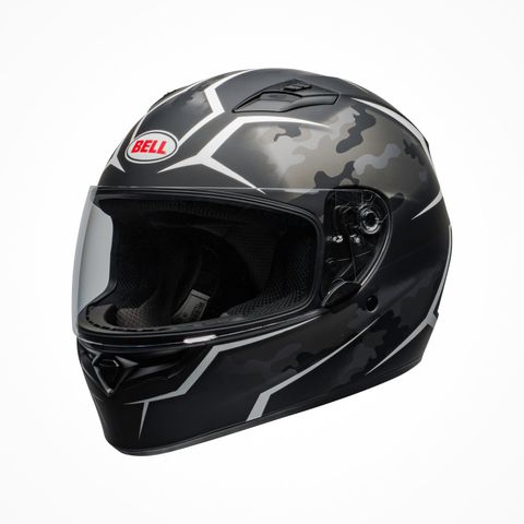 Mũ Bảo Hiểm Fullface Bell Qualifier Stealth Camo Matte Black White Chính Hãng Nhập Khẩu từ USA tại FMG Superstore