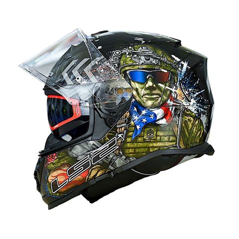 Mũ Bảo Hiểm Fullface LS2 FF800 Storm 2 Gloss Commando chính hãng tại FMG Superstore