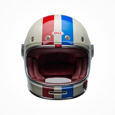 Mũ Bảo Hiểm Fullface Bell Bullitt Command Gloss Vintage White/Red/Blue Chính Hãng USA có tại FMG Superstore