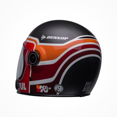 Mũ Bảo Hiểm Fullface BELL BULLITT CARBON RSD MULHOLLAND Matte Gloss Black Red Chính Hãng USA