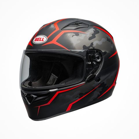 Mũ Bảo Hiểm Fullface Bell Qualifier Stealth Camo Matte Black Red Chính Hãng Nhập Khẩu từ USA tại FMG Superstore