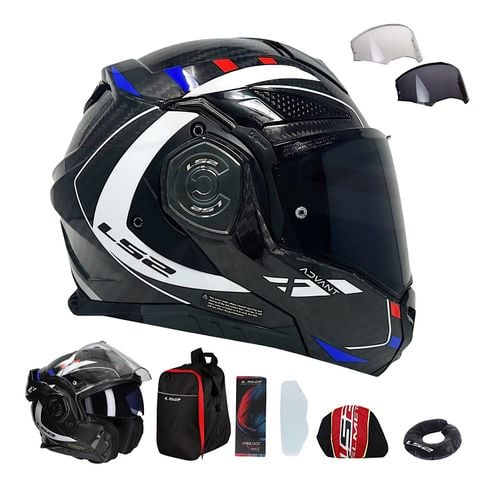 Mũ Bảo Hiểm Fullface Lật Hàm 180 Độ LS2 Advant X Carbon chính hãng tại FMG Superstore