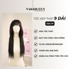  Tóc Kẹp Phím Thật NAKIQUEEN Set 9 Dải Đen Tự Nhiên 55cm (Ngang hông) 