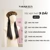  Tóc Kẹp Phím Thật NAKIQUEEN Set 9 Dải Đen Tự Nhiên 45cm (Ngang Eo) 