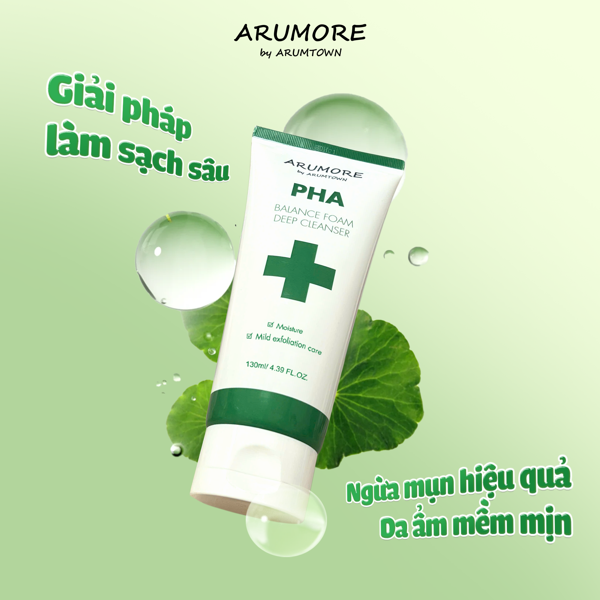 Sữa Rửa Mặt Cân Bằng Da PHA Arumore Balancing Cleansing Foam 130ml