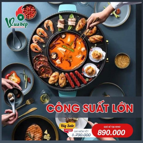  NỒI LẨU NƯỚNG NIENSH 2 IN 1 