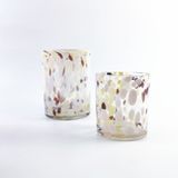 Large Size Colored Spotts Candle Glass Jar