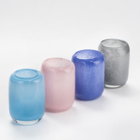 New Arrival Colored Powder Glass Candle Jar