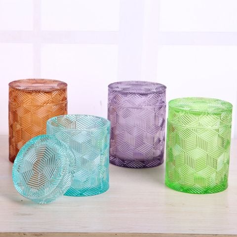 Colored candle jar for candle making