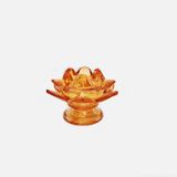 Glass candle holder lotus shaped glass candle stand taper candlestick holder