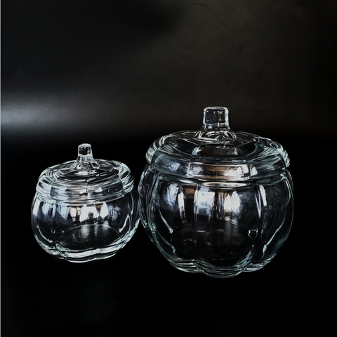 Hand Made Pumpkin Glass Candle Holder
