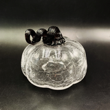 Hand Made Pumpkin Glass Candle Holder