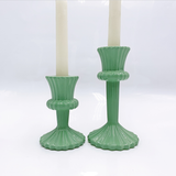 Long Stem Colored Glass Candle Holders Glass Candlesticks