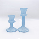 Long Stem Colored Glass Candle Holders Glass Candlesticks