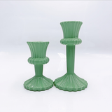 Long Stem Colored Glass Candle Holders Glass Candlesticks