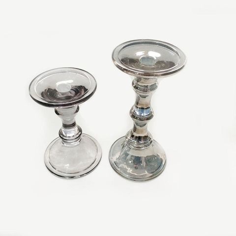 Candlestick holder light purple color glass candle holder crystal glass item