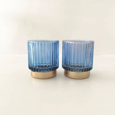 Vintage Glass Tealight Holder/Votive Holder Green Color