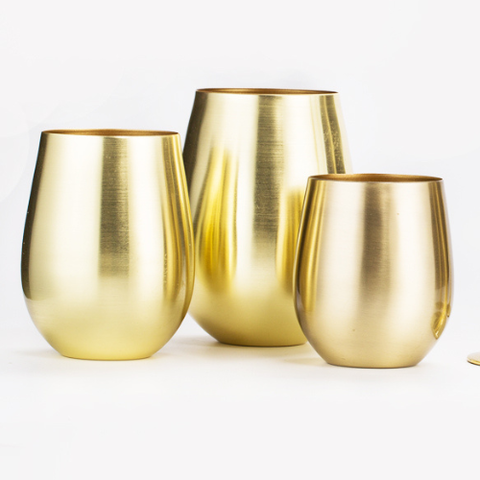 Classic egg shaped metal candle jar come in 3 sizes