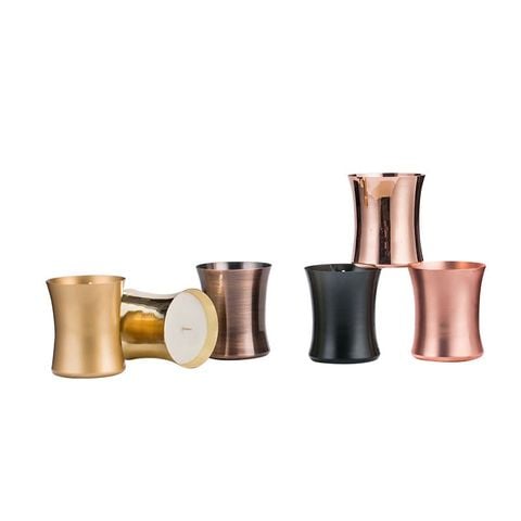 Gold color metal candle jar for scented candle making