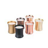 Gold color metal candle jar for scented candle making