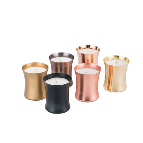 Gold color metal candle jar for scented candle making