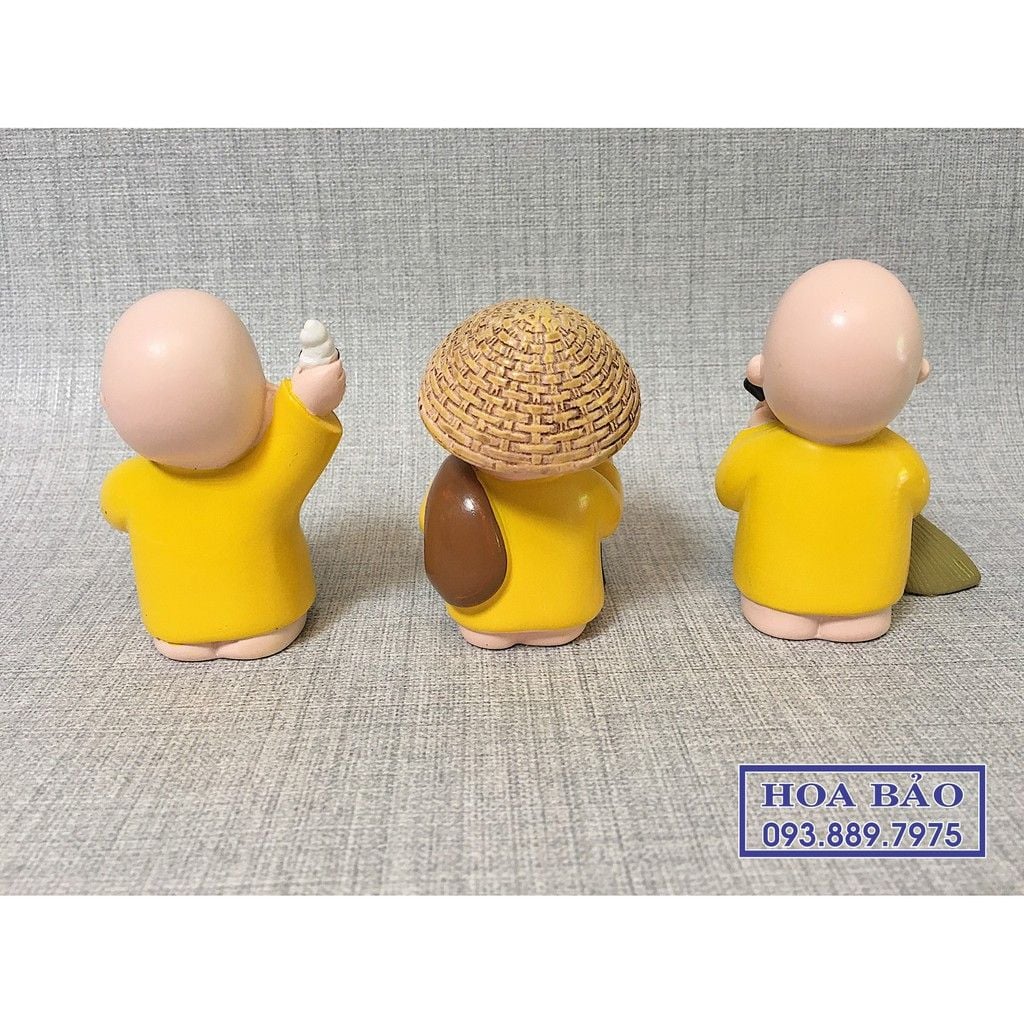  BỘ TƯỢNG 3 CHÚ TIỂU ÁO VÀNG -  RẤT ĐÁNG YÊU 