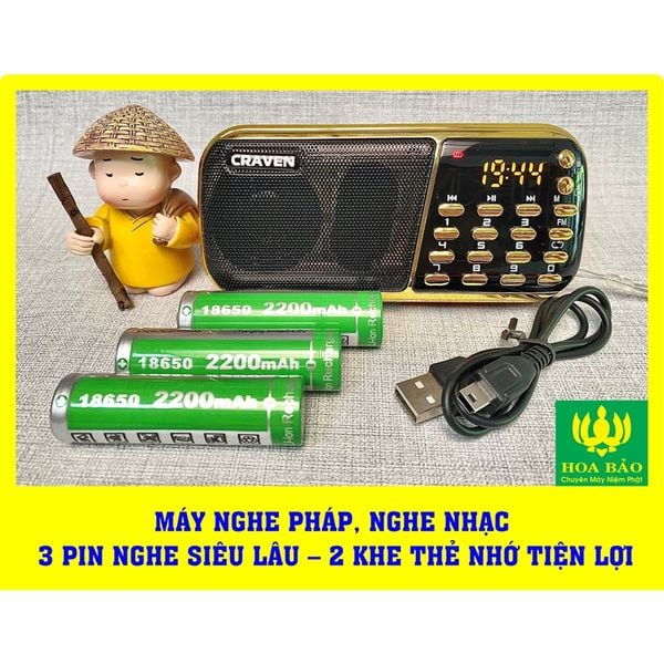  LOA 3PIN CRAVEN NGHE PHÁP NIỆM PHẬT 