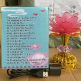  Đèn Thờ Hoa Sen có Loa Niệm Phật 58 bài - dùng điện trực tiếp 