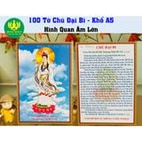  Combo 100 Tờ Chú Đại Bi - Khổ nhỏ A5 - Giấy Dày Dặn, Chống Thấm 