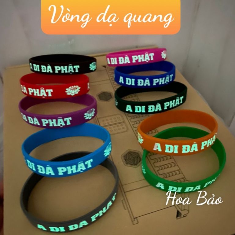  Combo 100 vòng tay cao su A Di Đà Phật 