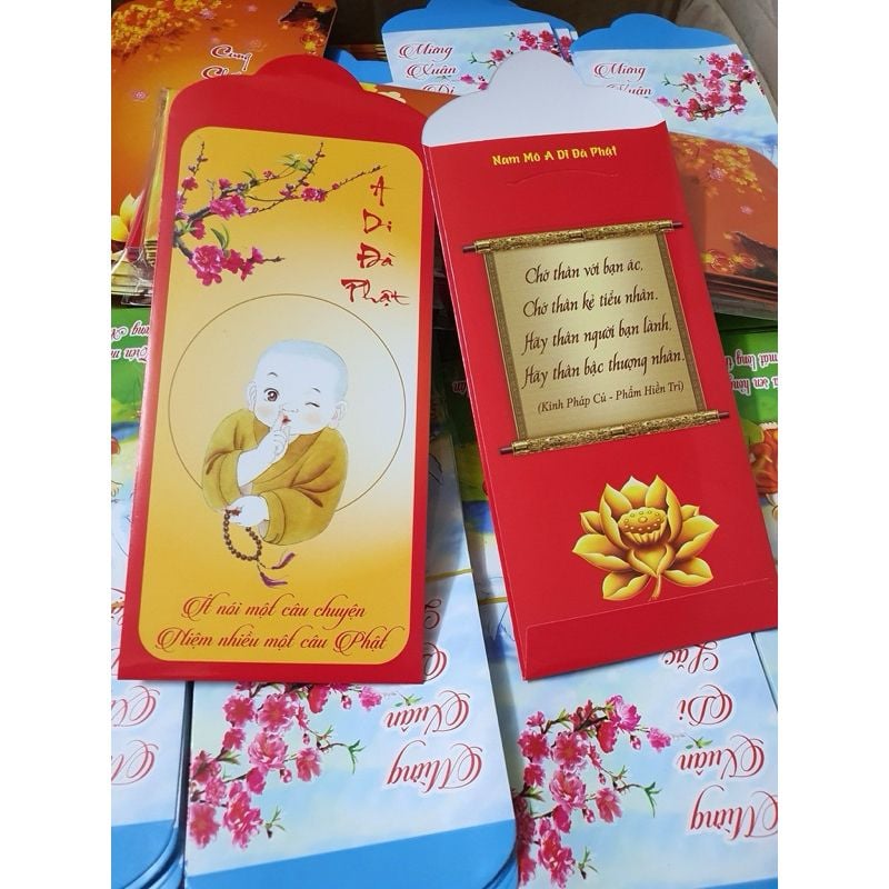  Bao Lì Xì Phật Giáo (giấy dày rất đẹp ạ) 