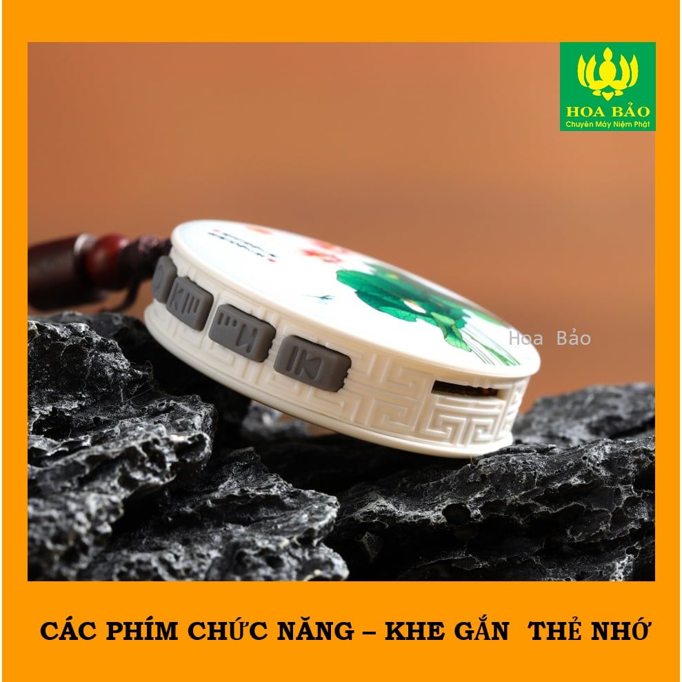  Máy Niệm Phật Mini Sen tròn - MẪU MỚI - Gắn thẻ nhớ, Bluetooth 