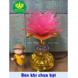  Đèn Thờ Hoa Sen có Loa Niệm Phật 58 bài - dùng điện trực tiếp 
