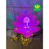  Đèn Thờ Hoa Sen có Loa Niệm Phật 58 bài - dùng điện trực tiếp 