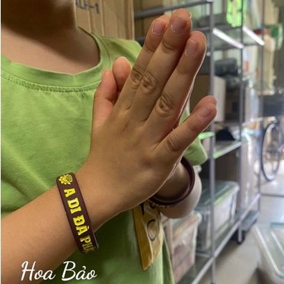  Vòng Tay A Di Đà Phật  - Vòng Tay Cao Su chữ A Di Đà Phật 