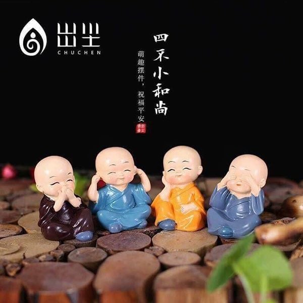  4 TƯỢNG CHÚ TIỂU AN NHIÊN MAY MẮN - BỘ TƯỢNG TỨ KHÔNG 