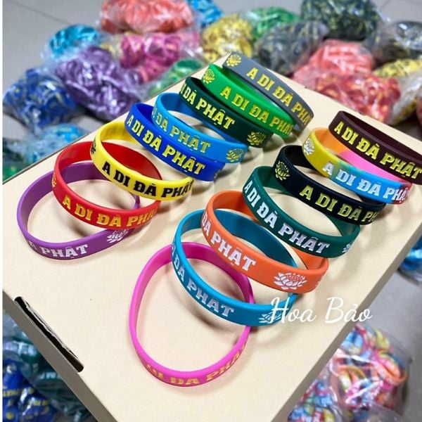  Combo 50 Vòng Tay A DI ĐÀ PHẬT - Combo 50 Vòng Tay Cao Su 