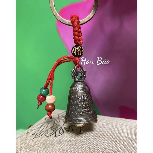  Móc khoá chuông đồng hình Phật Quan Âm 