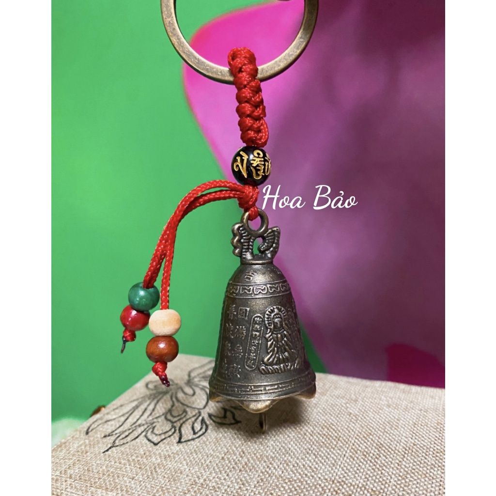  Móc khoá chuông đồng hình Phật Quan Âm 