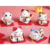  BỘ TƯỢNG 5 MÈO THẦN TÀI - CỰC KỲ MAY MẮN - 5 MÈO MANEKI NEKO 