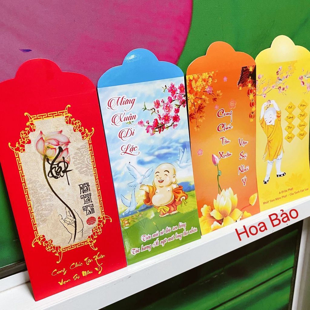  Bao Lì Xì Phật Giáo (giấy dày rất đẹp ạ) 