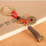  Móc Khoá Tháp Đồng Xu Tài Lộc May Mắn 