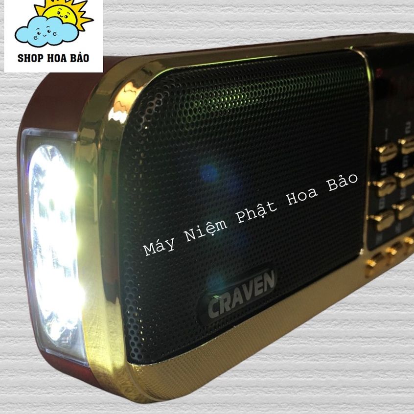  [✔️Chính Hãng] Loa Tắm Ngôn Ngữ Cho Bé, Loa 2 Pin, Loa Học Tiếng Anh, Tiếng Ồn Trắng, Loa Nghe Nhạc Craven 836 Hoa Bảo 