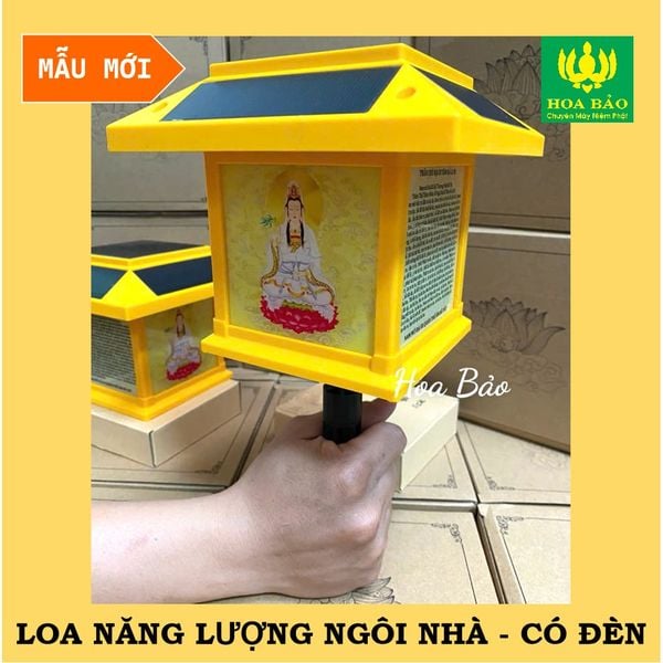  MỚI - Máy Niệm Phật Năng Lượng Mặt Trời Ngôi Nhà, Có Đèn 