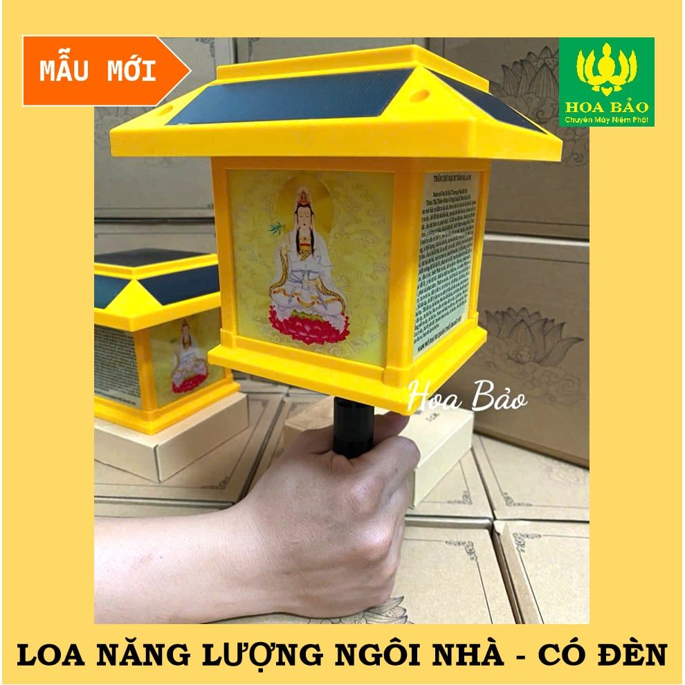  MỚI - Máy Niệm Phật Năng Lượng Mặt Trời Ngôi Nhà, Có Đèn 