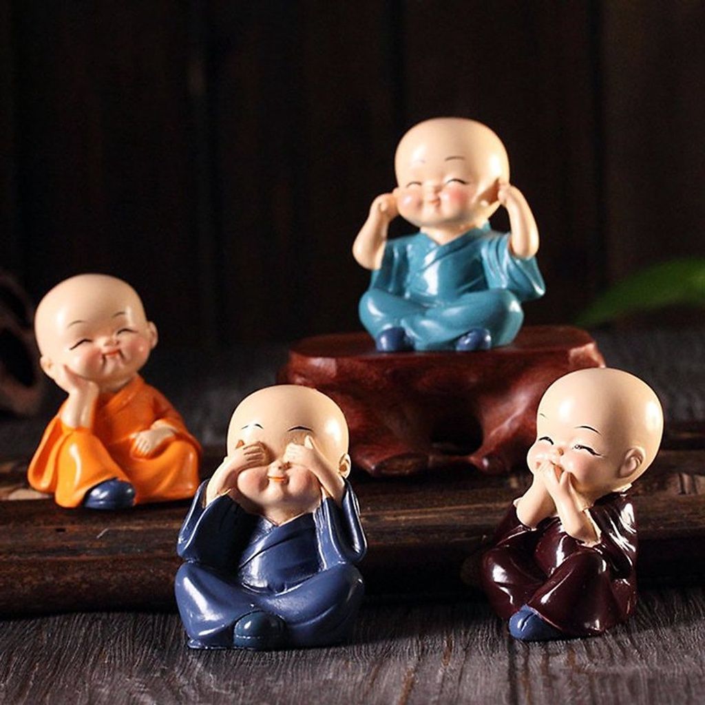  4 TƯỢNG CHÚ TIỂU AN NHIÊN MAY MẮN - BỘ TƯỢNG TỨ KHÔNG 