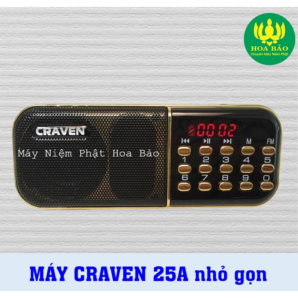  ✔️Loa Nghe Pháp Craven CR25A 1 Pin, Đài Nghe Kinh, Loa Thẻ Nhớ 