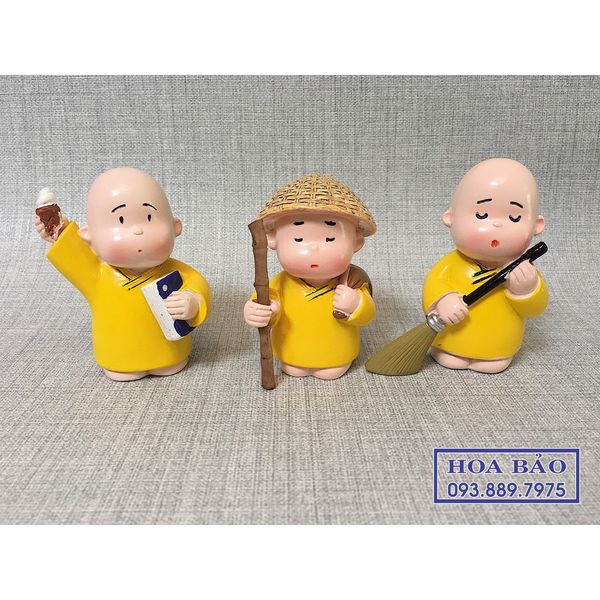  BỘ TƯỢNG 3 CHÚ TIỂU ÁO VÀNG -  RẤT ĐÁNG YÊU 