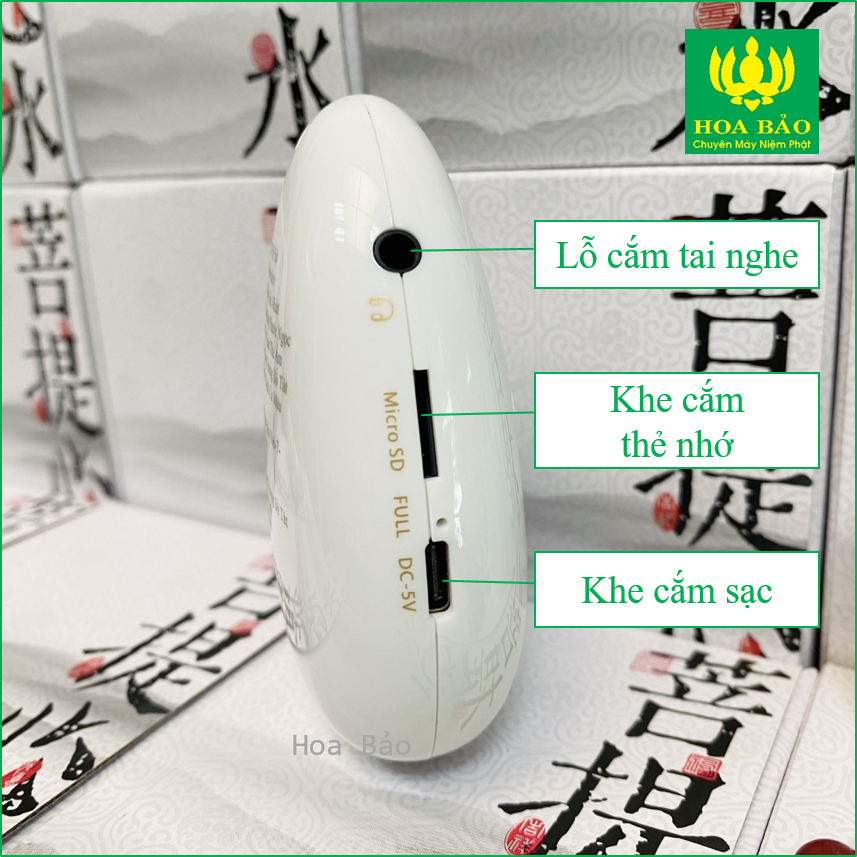  Máy Niệm Phật hình giọt nước, Hàng chuẩn Đài Loan - Loa giọt nước nghe nhạc, học tiếng Anh 