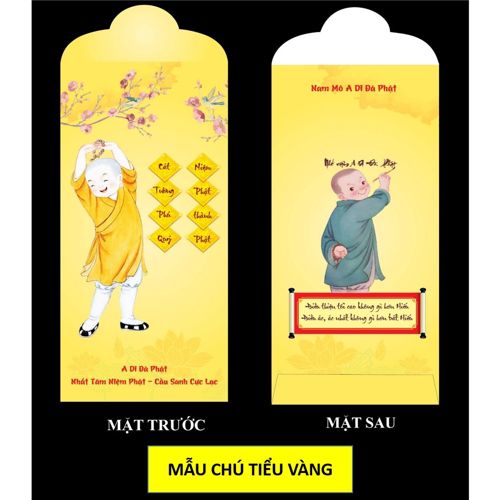  Set 10 Bao Lì Xì Tết Phật giáo - Cúng dường, lì xì rất trang nghiêm ý nghĩa 